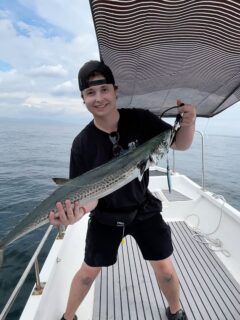 On our mid September trip. Caught good sized Spanish. He did it! #spanishmackerel #fishingjapan #awajiisland